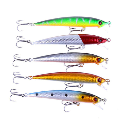 MUQGEW 1Set 5PC Fishing Baits Crankbaits Minnow Hooks Hard Hooks 8.5cm Fishing Tackle