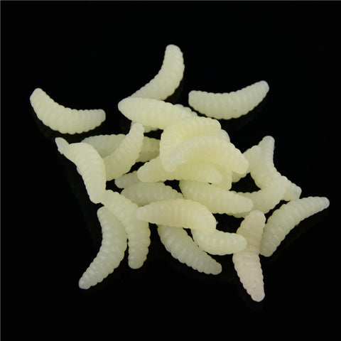 MUQGEW 100pc bait gram maggot protein soft bait worm Artificial fishing bait for carp #S0