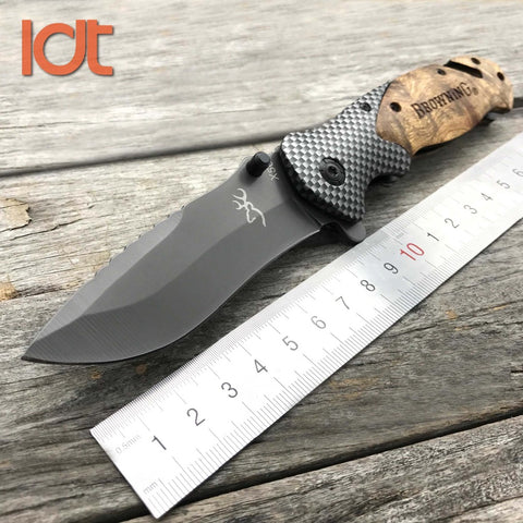 LDT Folding Knife 5Cr13Mov Blade Imitate Carbon Fiber Handle Camping Hunting Survival Knifes Pocket Outdoor Knife EDC Tools