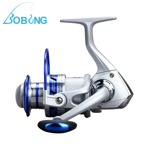 Bobing 12 Ball Bearing Portable Spool Sea Boat Metal Fishing Reel Wheel Trolling Set Silver One Way Clutch Fishing Reels