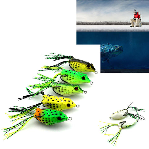 High Quality 5pc Cute Target Lure Snakehead Lure Topwater Simulation Fishing Lure Soft Bass Bait #E0