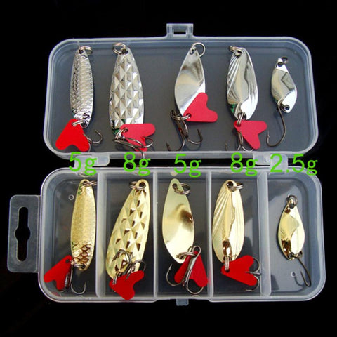 MUQGEW 10PCS Fishing Lures Mixed Hard Baits Crankbait Floating Fishing Lures Hooks Kit Set with Storage Box #EW