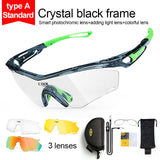 CoolChange Photochromic Polarized Cycling Glasses Bike Eyewear Sports Sunglasses MTB Bicycle Goggles Riding Fishing Myopia Frame