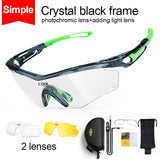CoolChange Photochromic Polarized Cycling Glasses Bike Eyewear Sports Sunglasses MTB Bicycle Goggles Riding Fishing Myopia Frame