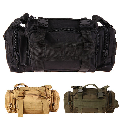 6L Outdoor Waist Bag Military Tactical Sling Bag Dual-use Nylon Shoulder Bag Waist Pack Outdoor Camping Hiking Fishing Pouch