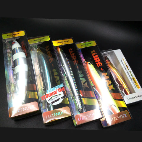 5pcs/lot Mixed 5models  fishing tackle  A+ fishing lures hard bait penceil bait  minnow popper,quality lures,free shipping
