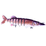 12.7cm 20g 8-segement Swimbait Crankbait Hard Fishing Bait Hook 3D lifelike eyes Fishing Lures Hooks
