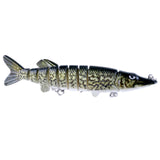 12.7cm 20g 8-segement Swimbait Crankbait Hard Fishing Bait Hook 3D lifelike eyes Fishing Lures Hooks