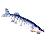 12.7cm 20g 8-segement Swimbait Crankbait Hard Fishing Bait Hook 3D lifelike eyes Fishing Lures Hooks