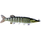 12.7cm 20g 8-segement Swimbait Crankbait Hard Fishing Bait Hook 3D lifelike eyes Fishing Lures Hooks