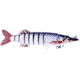 12.7cm 20g 8-segement Swimbait Crankbait Hard Fishing Bait Hook 3D lifelike eyes Fishing Lures Hooks