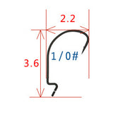 20pcs/Set Red High Carbon Steel Fishing Hook 1/0#,2/0#,3/0#,1#,2# Circle Bait Big Single Hooks Fishing Tackle For Bass Soft bait