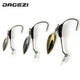 DAGEZI 4pcs/lot 2G/4G/G7G With the lead barbed crank hook Fishing Hook Pesca Fish Hooks Worm hooks for carp fishing