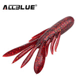 ALLBLUE 6pcs/Lot Custom Baits Super Craws Soft Fishing Lure For Fishing Soft Bait Shrimp Bass Bait Peche Fishing Gear