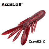 ALLBLUE 6pcs/Lot Custom Baits Super Craws Soft Fishing Lure For Fishing Soft Bait Shrimp Bass Bait Peche Fishing Gear