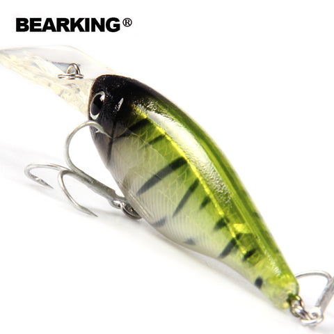 BearKing Retail A+  fishing lures 2017 Hot-selling   80mm/14g, slim size minnow shad crank popper penceil bait good quality