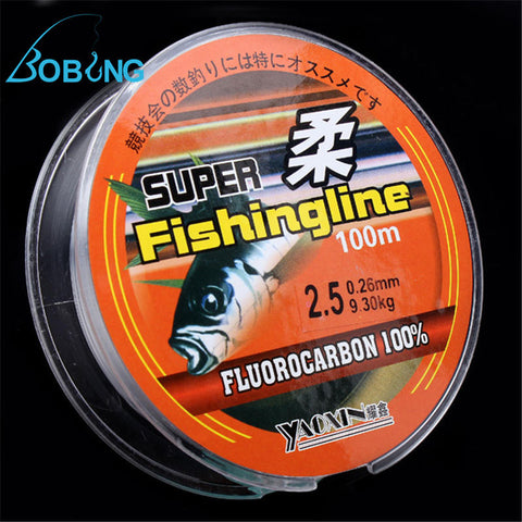 Bobing 100M Super Strong Transparent Monofilament Nylon Fishing Line 0.8-6.0 Sport Wire White Fishing Parts