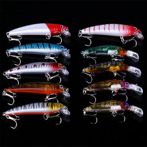 56pcs/lot Fishing Lures Set Mixed Different Model Hard Baits Artificial Lifelike Bass Crankbait Fishing Tackle Wholesale #EW