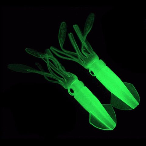 5pcs 8g 10cm Saltwater White Fishing Lure Squid Octopus Skirts Lures Tackle Glow Luminous Bait Fishing Accessories #EW