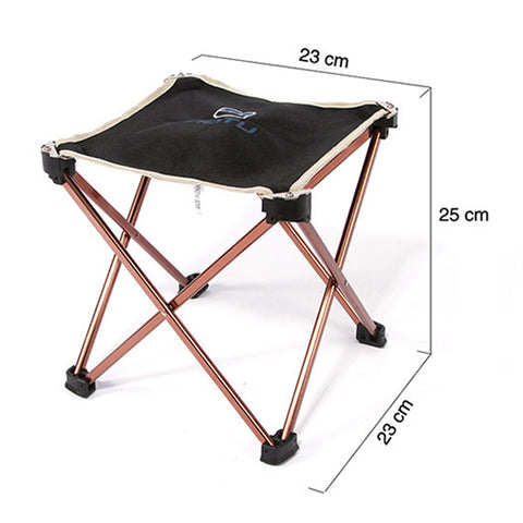Ultralight Outdoor 7075 Aluminum Alloy Foldable Chair Fishing Seat Camping Picnic BBQ Garden Chair Fishing Square Stool