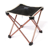 Ultralight Outdoor 7075 Aluminum Alloy Foldable Chair Fishing Seat Camping Picnic BBQ Garden Chair Fishing Square Stool