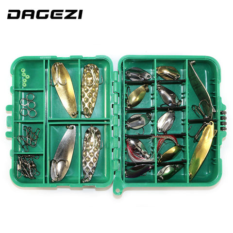 DAGEZI 37pcs/set Mixed soft baits hard fishing lure set Fishing accessories fishing tackle box 13