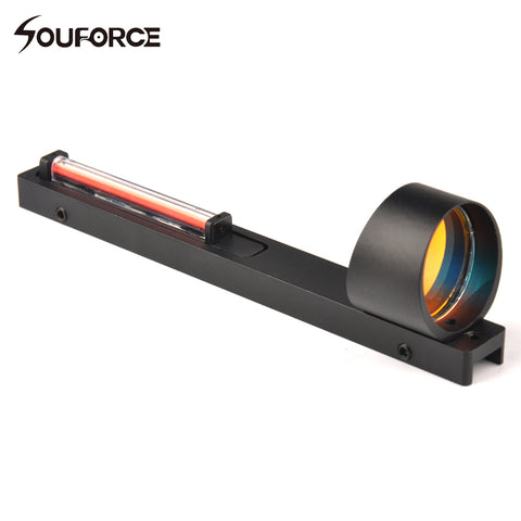 1x25 Red Fiber Red Dot Sight Scope Holographic Sight Fit Shotgun Rib Rail Hunting Shooting