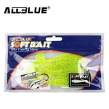 ALLBLUE 2017 80mm/4.2g Vivid Soft Lures 6pcs/lot Artificial Fishing Bait Swimbait Fishing Worm Fishing Tackle Fishing Lure Peche