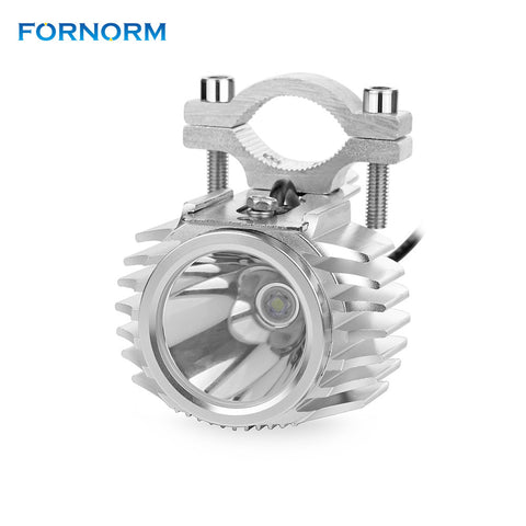 FORNORM 15W Led Motorcycle External Headlight High Brightness Headlamp Sotlight Hunting Driving Light 6000K DC 12-80V