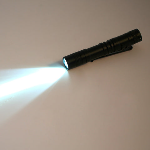 Portable Multifunction LED Flashlight Pen Shape Pocket Clip Clip Type Flashlight Outdoor Cycling Hiking Night Lamp