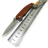9CR18 Damascus Pocket Folding Knife Handmade Wood Handle Tactical Survival EDC Knives Outdoor Hunting Camping EDC Rescue Tools