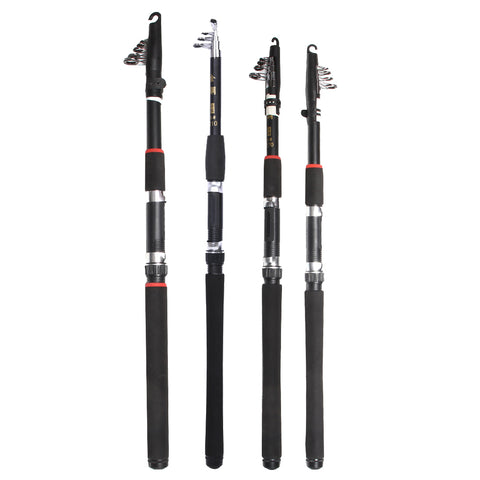 2.1M 2.4M 3.0M 3.6M Portable Iron and Steel Telescopic Fishing Rod Spinning Hand Fishing Tackle Sea Rod Fishing Tackle Lure Rods