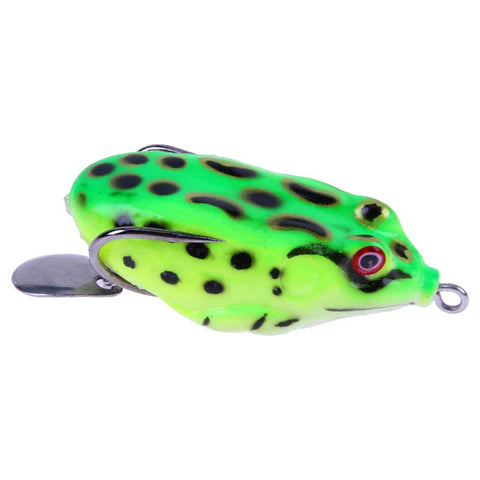 1PCS 5.8cm/2.28''15g Soft Frog Lure Fishing Lures Treble Hooks Top water Ray Frog Artificial Minnow Crank Strong Artificial Soft