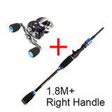 DAGEZI Lure Fishing Rod +Baitcasting reel Spinning Fishing wheel lure Rod combo 1.8m/2.1m casting rod+reel fishing tackle