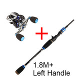DAGEZI Lure Fishing Rod +Baitcasting reel Spinning Fishing wheel lure Rod combo 1.8m/2.1m casting rod+reel fishing tackle