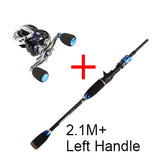 DAGEZI Lure Fishing Rod +Baitcasting reel Spinning Fishing wheel lure Rod combo 1.8m/2.1m casting rod+reel fishing tackle