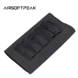 Airsoft Rifle Hunting Tactical Shotgun Pouches 5 Butt Cartridges Stock Shell Holder Elastic Fabric Ammunition Carrier Pouch