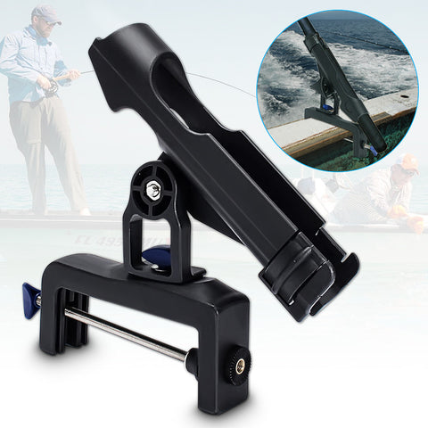 Bobing 39mm Dia Stainless Steel Adjustable Rotatable Fishing Rod Fence Mount Holder Bracket For Boat Yacht Kayaking Tackle Tool