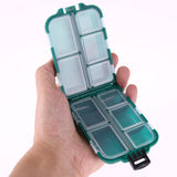 6/10/12 Compartments Storage Case Box Plastic Fishing Lure Spoon Hook Bait Tackle Box Small Accessory Box Square Fishhook Box
