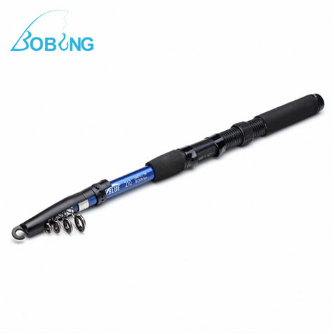 Bobing 2.1M 6 Sections Telescopic Fishing Rod Carbon Lure Rod Spinning Hand Fishing Rod Pole Portable pesca Fishing Accessories