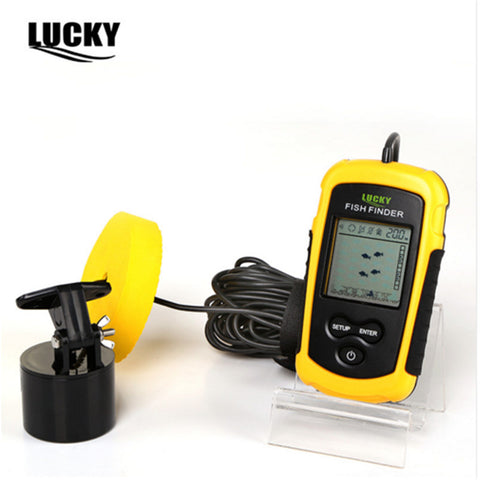 LUCKY FF1108-1 Cable Wired Fish Finder Portable Sonar Sounder Alarm Transducer 0.7-100m Fishfinders Fishing Tools Equipment