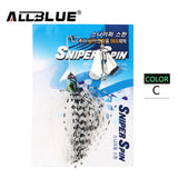 ALLBLUE New Single Prop Buzzbait 12.5g Spinnerbait Metal Topwater Fishing Lure Silicon Rubber Skirt Artificial Spinner Buzz Bait