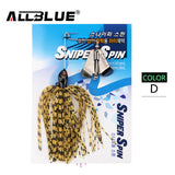 ALLBLUE New Single Prop Buzzbait 12.5g Spinnerbait Metal Topwater Fishing Lure Silicon Rubber Skirt Artificial Spinner Buzz Bait