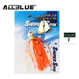 ALLBLUE New Single Prop Buzzbait 12.5g Spinnerbait Metal Topwater Fishing Lure Silicon Rubber Skirt Artificial Spinner Buzz Bait
