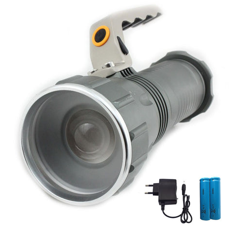 Long Range Searchlight Flashlight Led Flashlight  T6 Rechargeable Powerful Flash Search Light Torch +18650 Battery +Charger