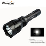 AloneFire HS-802 Hunting LED Flashlight Green Red Light Lighting Torch Dual mode Remote Pressure Switch+Gun mount