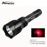 AloneFire HS-802 Hunting LED Flashlight Green Red Light Lighting Torch Dual mode Remote Pressure Switch+Gun mount