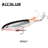 ALLBLUE Whopper Popper Topwater Fishing Lure 13g 9cm Artificial Bait Hard Fishing Plopper Hook Soft Rotating Tail Fishing Tackle