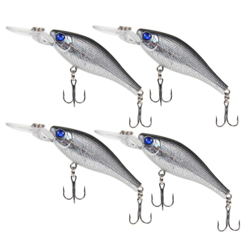 4pcs/lot Colorful Fishing Lures 8.5CM/8G Artificial baits tackle 3D Fish Eyes with Hooks Fishing accessory
