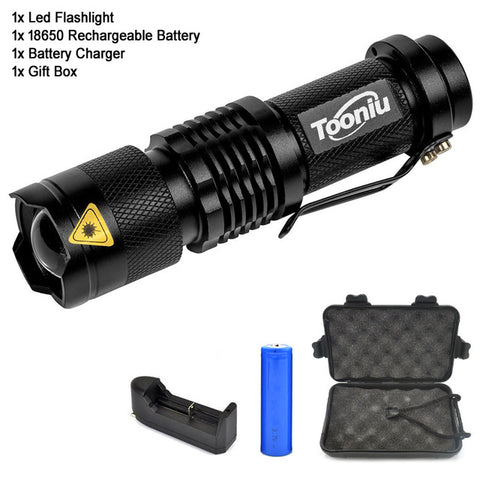 Tooniu Mini Zoom cree XML L2 T6 Flashlight Led Torch 5 mode 3800 Lumen – Stay•N•Loop